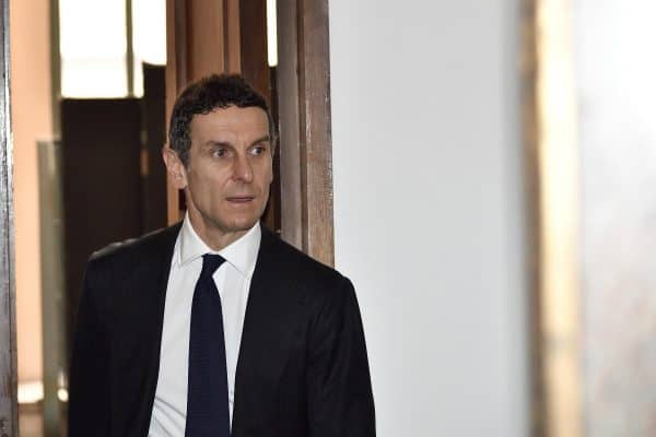 L'amministratore delegato di Mps Marco Morelli in occasione del processo a carico ex vertici Mps per presunte irregolarità in operazioni finanziarie, Milano, 8 marzo 2018.
ANSA/ FLAVIO LO SCALZO