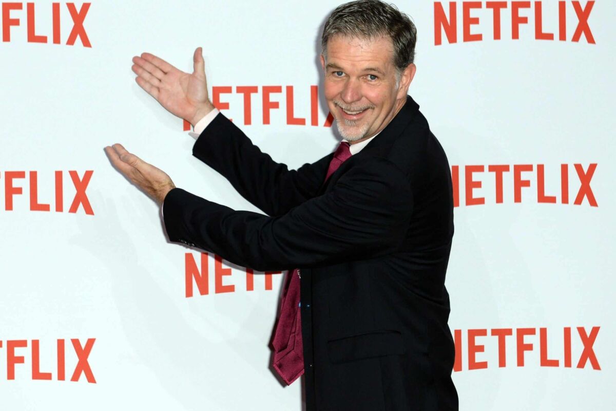 epa04403239 Netflix-CEO Reed Hastings arrives for the Netflix party in Berlin, Germany, 16 September 2014. Netflix offers internet video-on-demand streaming for a monthly subscription fee.  EPA/Britta Pedersen