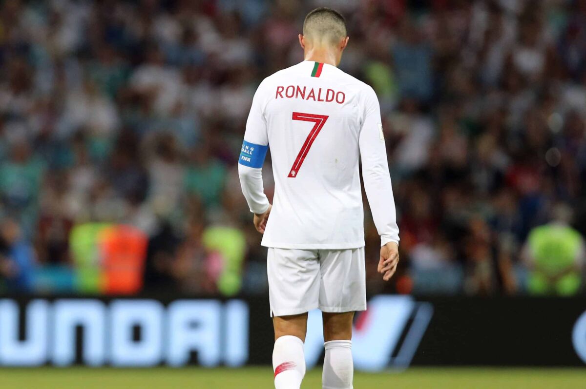 Cristiano Ronaldo (POR), JUNE 30, 2018 - Football / Soccer : FIFA World Cup Russia 2018 Round of 16 match match between Uruguay 2-1 Portugal at Fisht Stadium in Sochi, Russia. (Photo by AFLO)