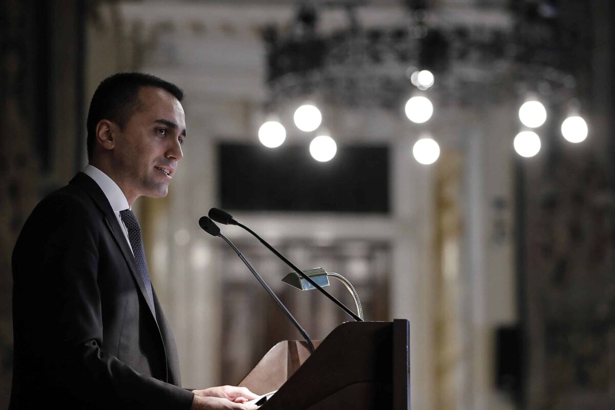 Luigi Di Maio, ministro del Lavoro e dello Sviluppo economico, durante la relazione annuale dell'INPS, Camera dei Deputati, Roma, 4 luglio 2018. ANSA/RICCARDO ANTIMIANI