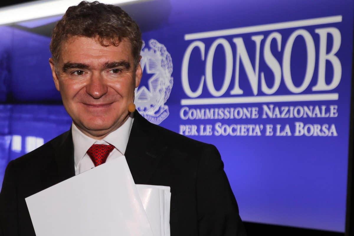 Mario Nava, presidente di Consob, in occasione del Consob Day, l'incontro annuale con i mercato finanziario che si tiene a Palazzo Mezzanotte, Milano, 11 giugno 2018. ANSA / MATTEO BAZZI