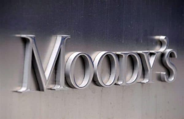 (FILE) A file picture dated 13 July 2011 shows the Moody's logo outside the offices of Moody's Corporation in New York, New York, USA. 
ANSA/ANDREW GOMBERT
