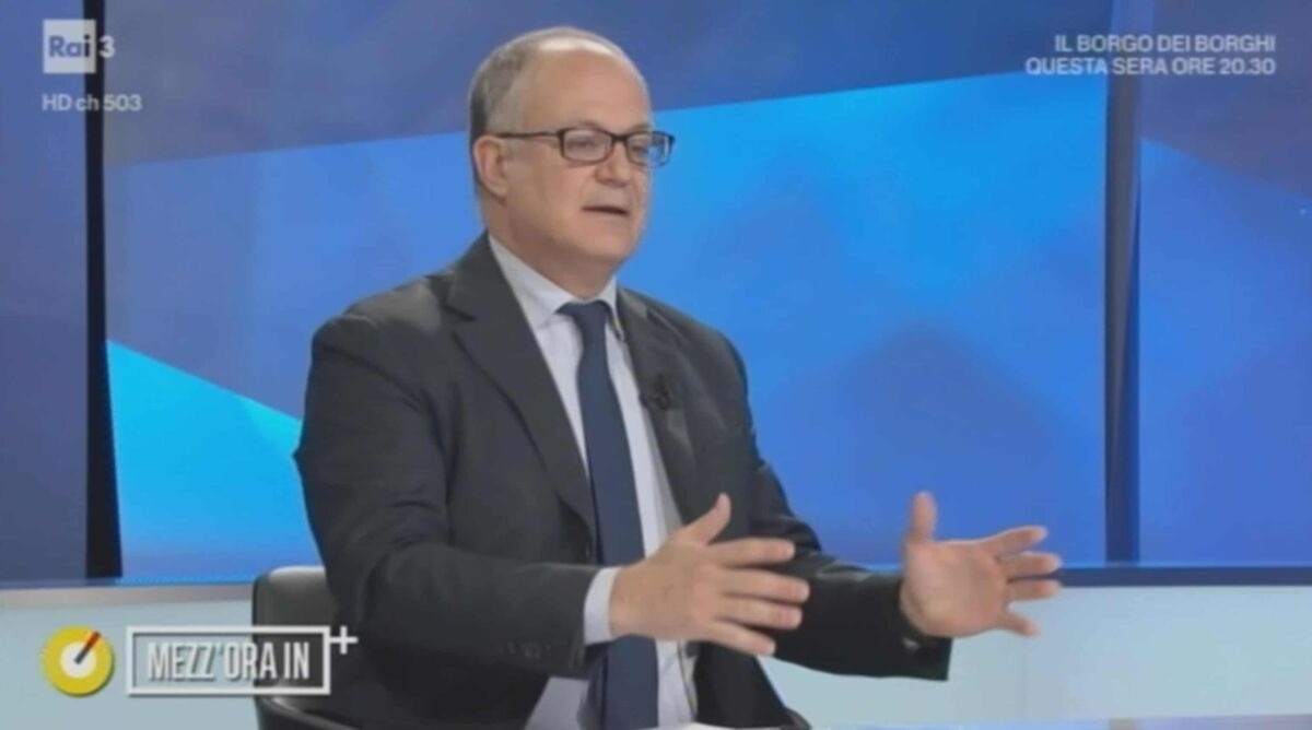 Roberto Gualtieri, ministro dell'economia, ospite di Lucia Annunziata alle 14.30 a In mezzora su RaiTre, Roma, 29 settembre 2019.
 ANSA/FRAME DA RAITRE  ++HO - NO SALES EDITORIAL USE ONLY++