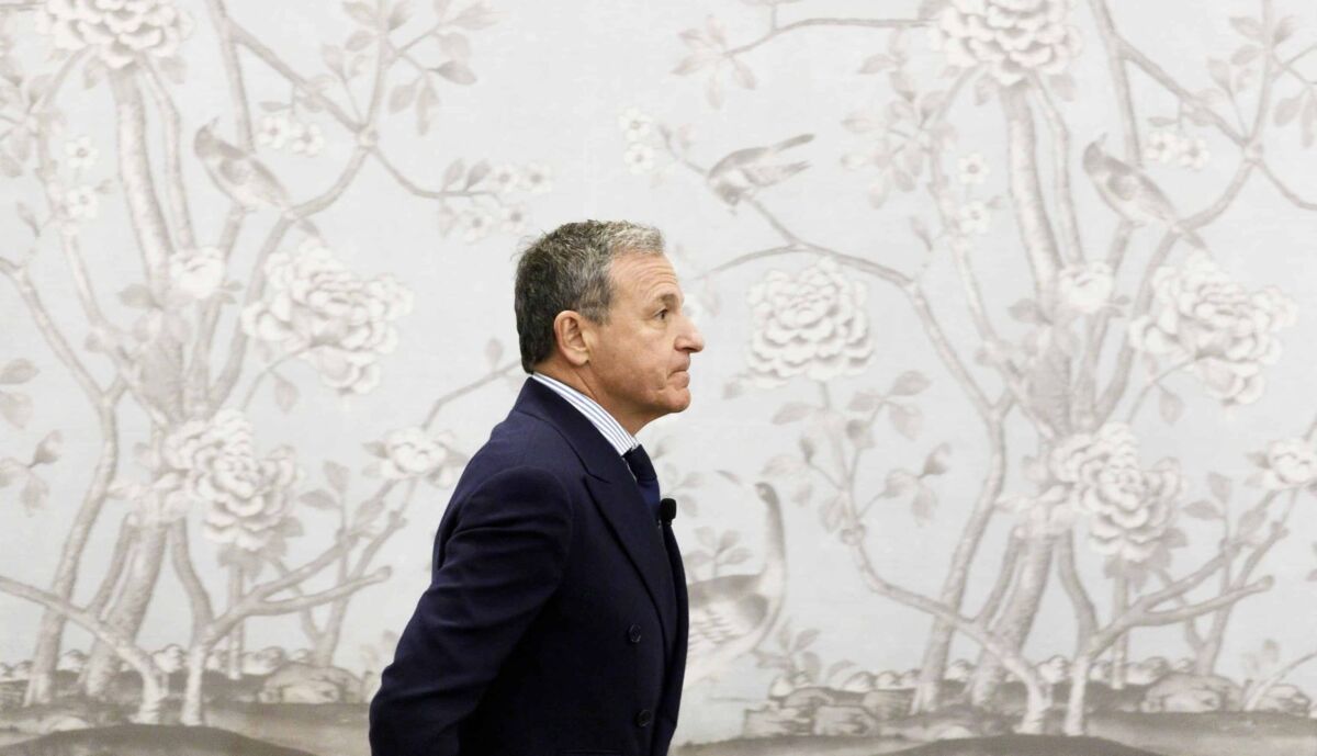 epa08247873 (FILE) - Walt Disney Company Chairman and CEO Bob Iger arrives for event with the Economic Club of New York in New York, New York, USA, 24 October 2019. (Reissued 25 February 2020). According to reports on 25 February 2020, Rober A. Iger is stepping down as Chief Executive Officer of The Walt Disney company after 15 years, and will be replaced Bob Chapek. Iger will become the executive chairman of Disney's board until his contract ends on 31 December 2021.  EPA/JUSTIN LANE *** Local Caption *** 55574507