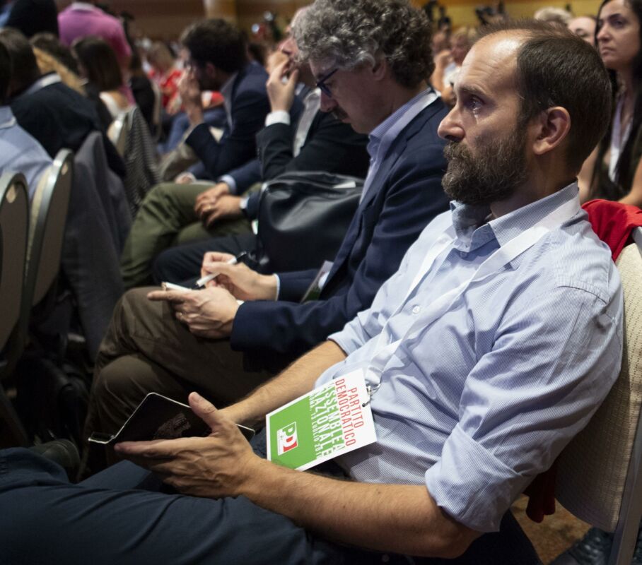 Matteo Orfini nel corso dell'assemblea nazionale del Pd a Roma, 13 luglio 2019.
   ANSA/MAURIZIO BRAMBATTI