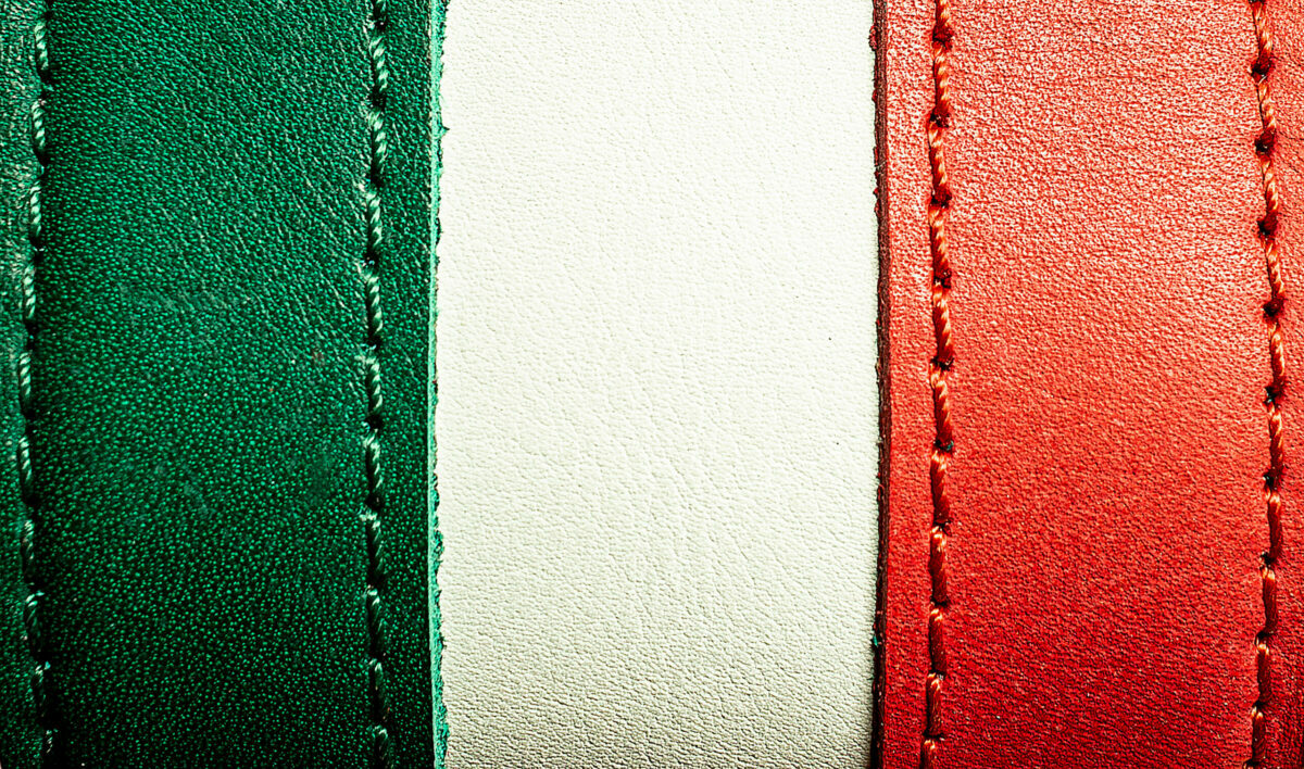 Italian,Flag,Made,Of,Genuine,Leather