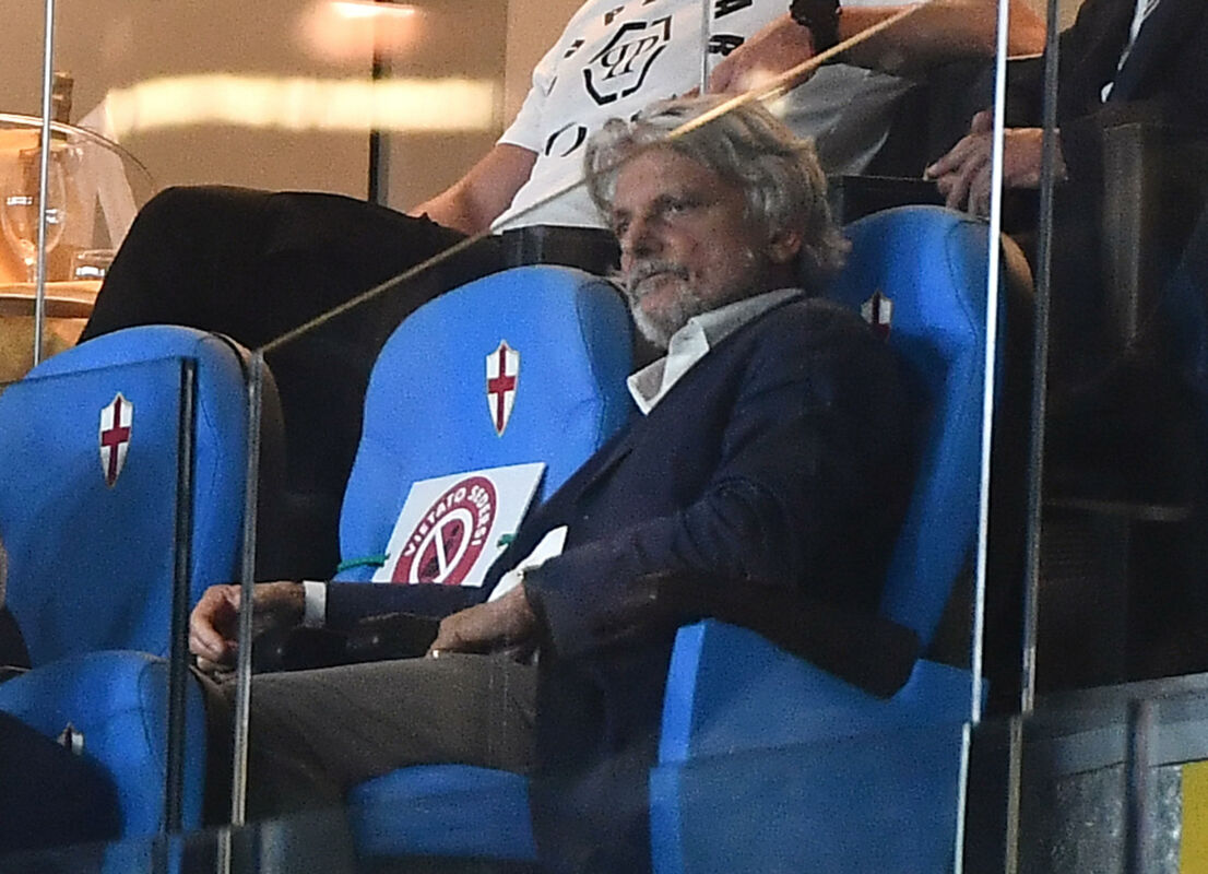 President of Uc Sampdoria Massimo Ferrero attends the Italian Serie A soccer match between UC Sampdoria vs SSC Napoli at the Luigi Ferraris stadium in Genoa, Italy 23 September 2021
ANSA/LUCA ZENNARO