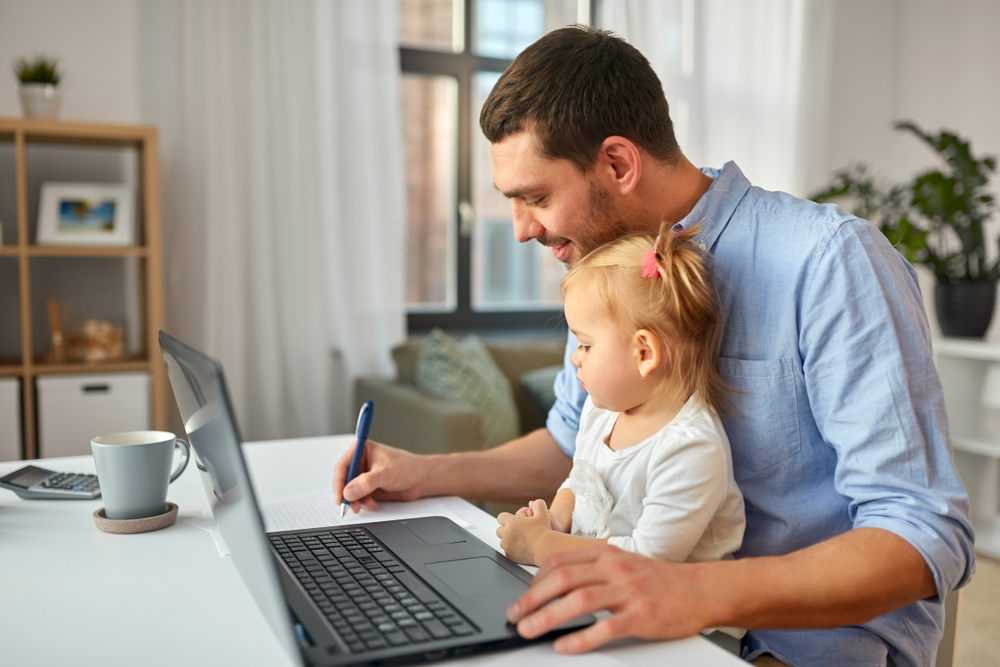 papà in smart working