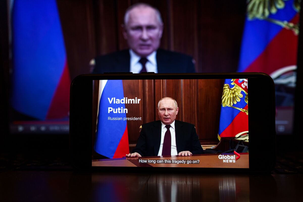 Moscow,,Russia,-,2022,February,22:,Vladimir,Putin,On,The