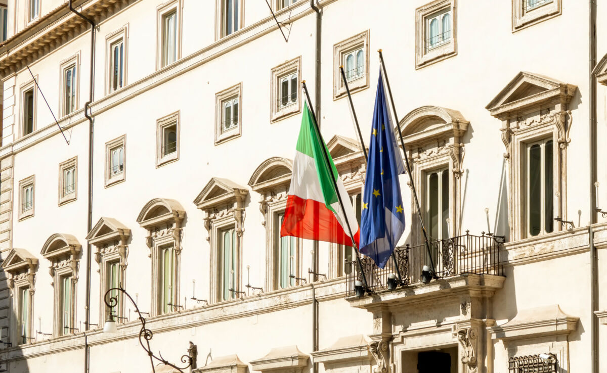 Facade,Of,Palazzo,Chigi,In,Rome,,Seat,Of,The,Italian