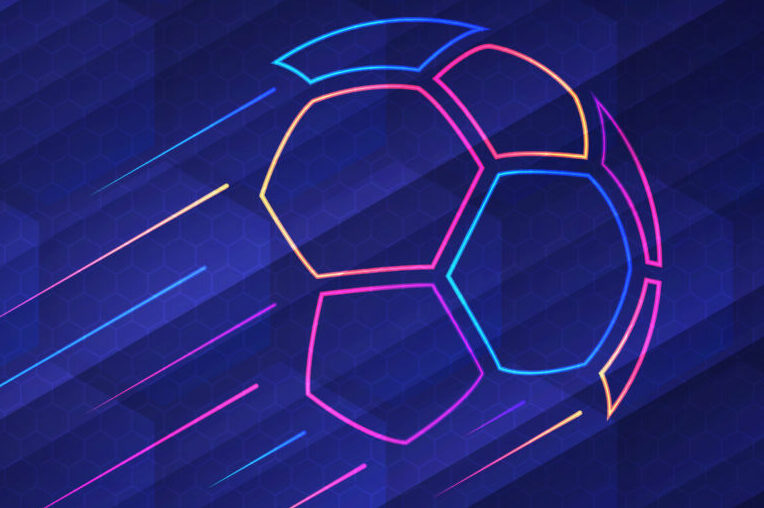 Football,Championship,Light,Background.,Vector,Illustration,Of,Abstract,Glowing,Neon