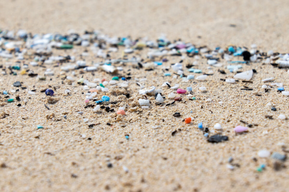 Micro,Plastics,Washing,Ashore,On,The,Beach,In,Hawaii,,Usa