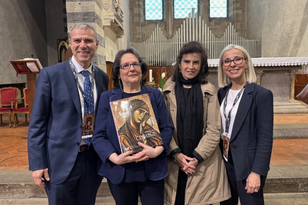 Nella foto (da sinistra a destra): Alberto Giovanni Aleotti, Miriam Fileti Mazza, Liletta Fornasari e Lucia Aleotti