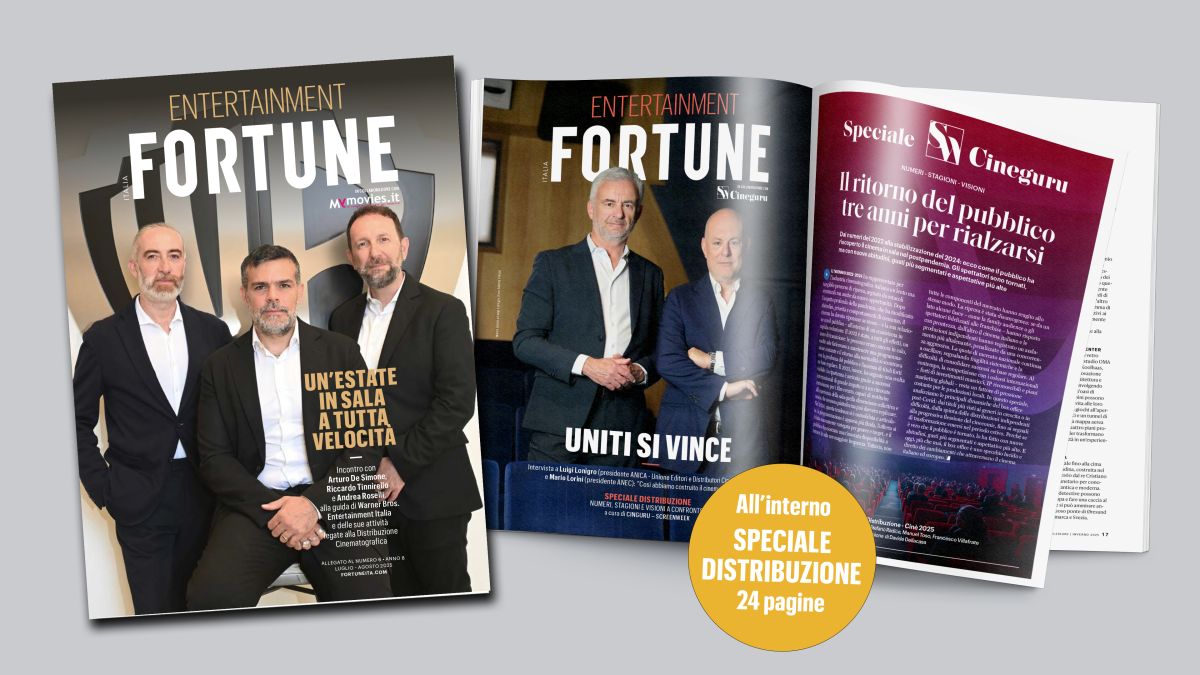 Warner Bros. nella cover del nuovo numero di Fortune Italia Entertainment.