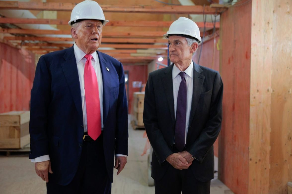Donald Trump e Jerome Powell, CHIP SOMODEVILLA - GETTY IMAGES