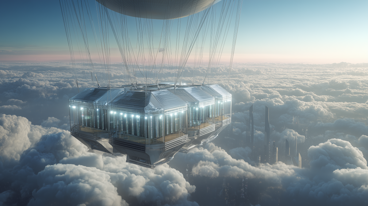 data center cloud floating