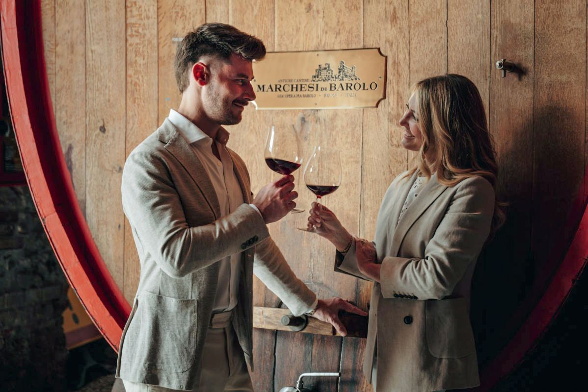Davide e Valentina Abbona, sesta generazione alla guida della cantina Marchesi di Barolo.