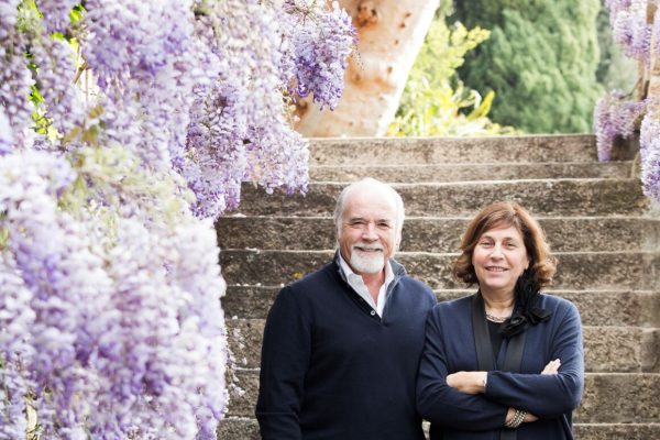 Villa Pergola, Antonio Ricci con la moglie Silvia Arnaud