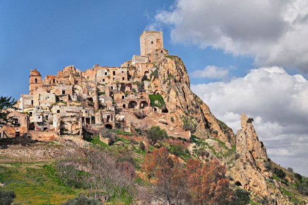 Craco,,Matera,,Basilicata,,Italy:,View,Of,The,Ghost,Town,That