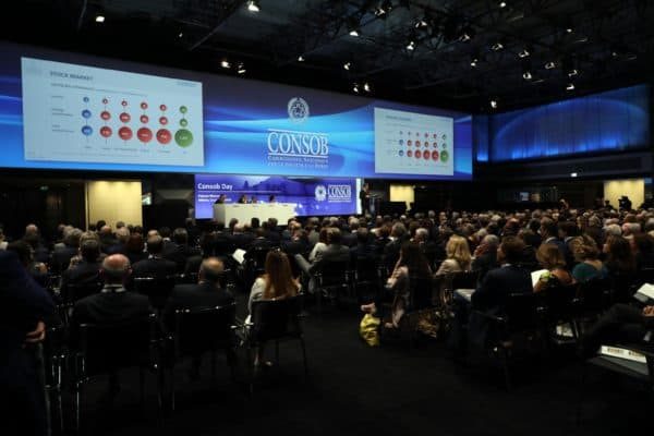 Mario Nava, presidente di Consob, in occasione del Consob Day, l'incontro annuale con i mercato finanziario che si tiene a Palazzo Mezzanotte, Milano, 11 giugno 2018.
ANSA / MATTEO BAZZI