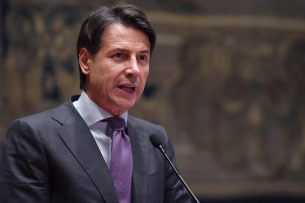 Designated Italian Prime Minister Giuseppe Conte addresses the media after his consultations in Rome, Italy, 24 May 2018. Conte has been given the mandate to become Prime Minister by President Sergio Mattarella.  ANSA/ETTORE FERRARI