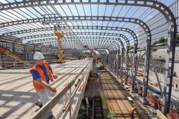 Il cantiere della nuova stazione alta velocita' di Torino, Porta Susa.

/ANSA/ALESSANDRO DI MARCO