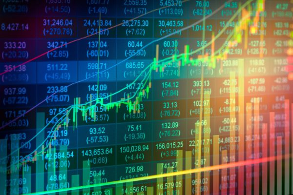 Stock,Market,Or,Forex,Trading,Graph,And,Candlestick,Chart,Suitable