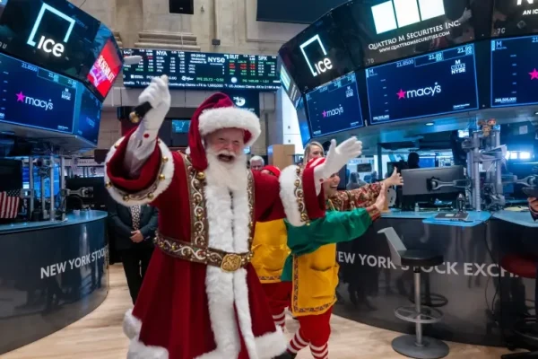 wall street santa claus
