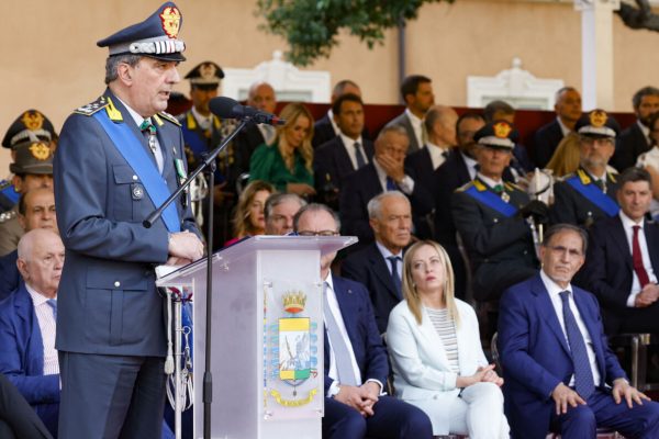 Andrea De Gennaro (L), General Commander of the Guardia di Finanza during 249th Anniversary of the Foundation of the Guardia di Finanza (Financial Police), Rome 21 June 2023. ANSA/FABIO FRUSTACI.