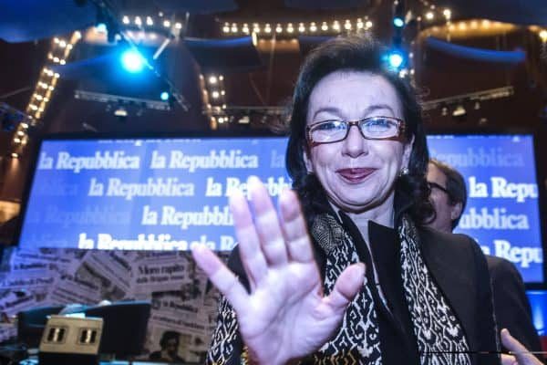 Monica Mondardini durante la celebrazione dei 40 anni di Repubblica all'auditorium Parco della Musica, Roma, 14 gennaio 2016. ANSA/ANGELO CARCONI - CLAUDIO PERI