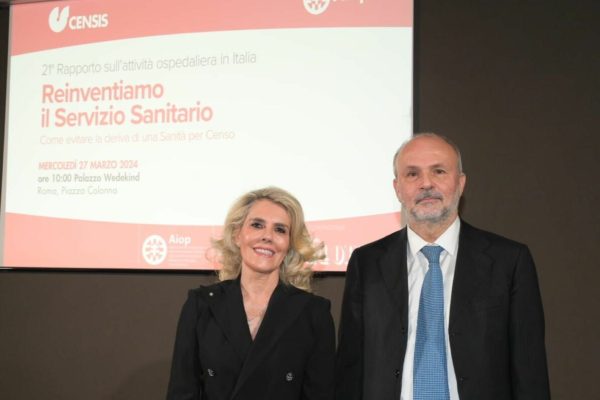 Orazio Schillaci, Ministro della Salute e Barbara Cittadini, presidente Aiop