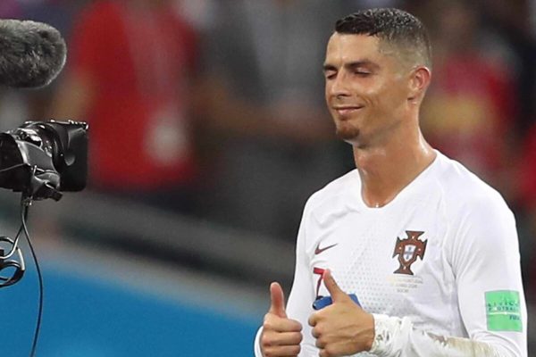 epa06853530 Cristiano Ronaldo of Portugal reacts after the FIFA World Cup 2018 round of 16 soccer match between Uruguay and Portugal in Sochi, Russia, 30 June 2018.

(RESTRICTIONS APPLY: Editorial Use Only, not used in association with any commercial entity - Images must not be used in any form of alert service or push service of any kind including via mobile alert services, downloads to mobile devices or MMS messaging - Images must appear as still images and must not emulate match action video footage - No alteration is made to, and no text or image is superimposed over, any published image which: (a) intentionally obscures or removes a sponsor identification image; or (b) adds or overlays the commercial identification of any third party which is not officially associated with the FIFA World Cup)  EPA/FRIEDEMANN VOGEL   EDITORIAL USE ONLY