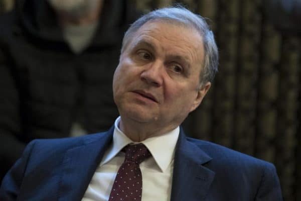 Ignazio Visco durante la presentazione del libro di Enrico Giovannini "L'utopia sostenibile", Roma, 14 marzo 2018.
ANSA/MASSIMO PERCOSSI