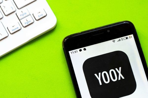 June 27, 2020, Ukraine: In this photo illustration e-commerce Yoox logo is seen displayed on a smartphone. (Credit Image: © Igor Golovniov/SOPA Images via ZUMA Wire)