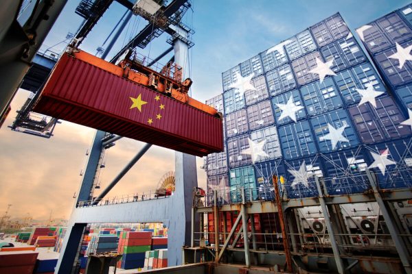 Usa,And,China,Trade,War.,Container,Of,Usa,And,Chinese