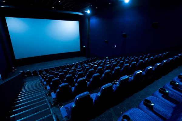Dark,Movie,Theatre,Interior.,Screen,,Chairs