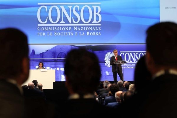 Mario Nava, presidente di Consob, in occasione del Consob Day, l'incontro annuale con i mercato finanziario che si tiene a Palazzo Mezzanotte, Milano, 11 giugno 2018.
ANSA / MATTEO BAZZI