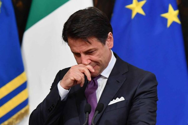 Italian Prime Minister, Giuseppe Conte, attends a press conference at Chigi Palace in Rome, Italy, 03 June 2019.
ANSA/ETTORE FERRARI