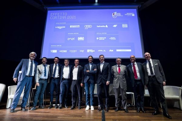 A moment of the presentation of the Cortina d?Ampezzo Alpine Ski World Championships 2021 at the Maxxi Museum in Rome, Italy, 11 June 2019.
ANSA/ANGELO CARCONI