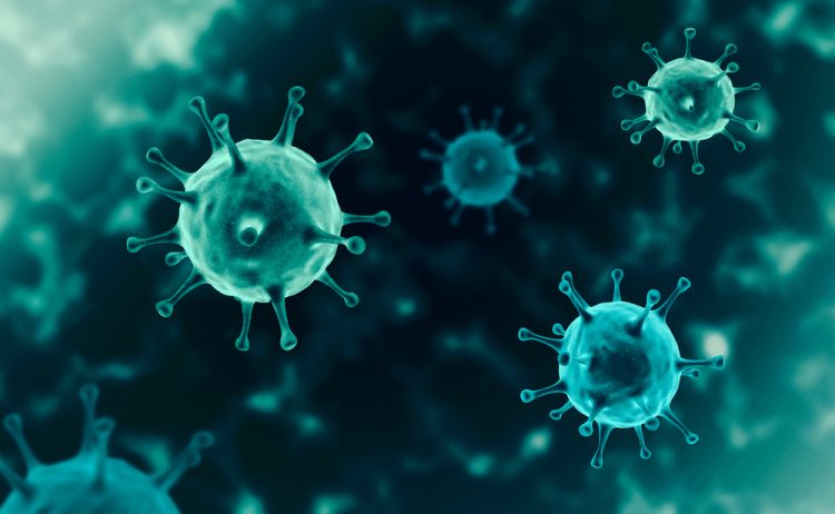 Covid-19,,Coronavirus,Outbreak,,Virus,Floating,In,A,Cellular,Environment,, covid