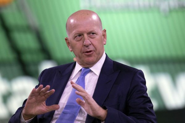 David Solomon, Chairman and CEO of Goldman Sachs, speaks at the Bloomberg Global Business Forum, Wednesday, Sept. 25, 2019, in New York. (AP Photo/Mark Lennihan)