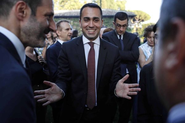 Luigi Di Maio, ministro del Lavoro e delle Politiche Sociali, durante il ricevimento a Villa Taverna per il Giorno dell'Indipendenza degli Stati Uniti d'America, Roma, 5 luglio 2018. ANSA/RICCARDO ANTIMIANI