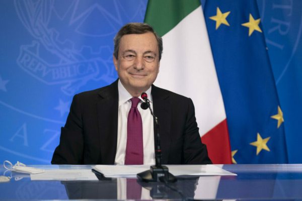 Il presidente del Consiglio Mario Draghi in videocollegamento con il Global Solutions Summit 2021,  Roma, 28 maggio 2021. ANSA/FILIPPO ATTILI UFFICIO STAMPA PALAZZO CHIGI +++ EDITORIAL USE ONLY NO SALES HO ++