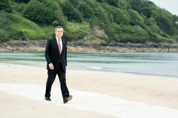 Il presidente del Consiglio Mario Draghi al G7 di Carbis Bay (Gran Bretagna), 11 giugno 2021. ANSA/FILIPPO ATTILI UFFICIO STAMPA PALAZZO CHIGI