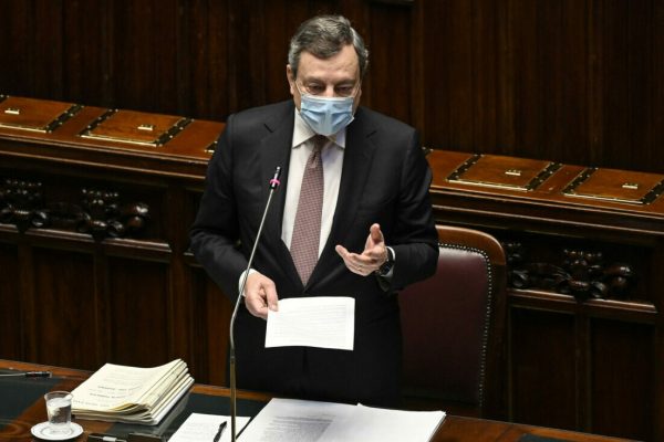 Italian Prime Minister Mario Draghi during the Question Time session at the Italian Chamber of Deputies, Rome, Italy, 12 May 2021. ANSA/RICCARDO ANTIMIANI