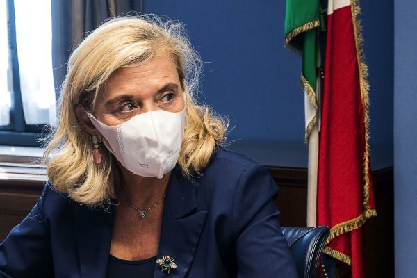 La direttrice del Dis, Elisabetta Belloni, durante l'audizione al Comitato parlamentare per la sicurezza della Repubblica (Copasir) sulla situazione dellÕAfghanistan, Roma, 18 agosto 2021. ANSA/ANGELO CARCONI