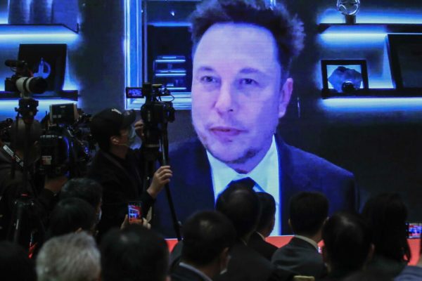 epa09084842 A video shows Elon Musk, CEO of Tesla Inc., speaking during the China Development Forum 2021 at the Diaoyutai State Guesthouse in Beijing, China, 20 March 2021. The China Development Forum 2021 is held in Beijing from 20 to 22 March 2021, with the theme of 'China On a New Journey of Modernisation.'  EPA/WU HONG