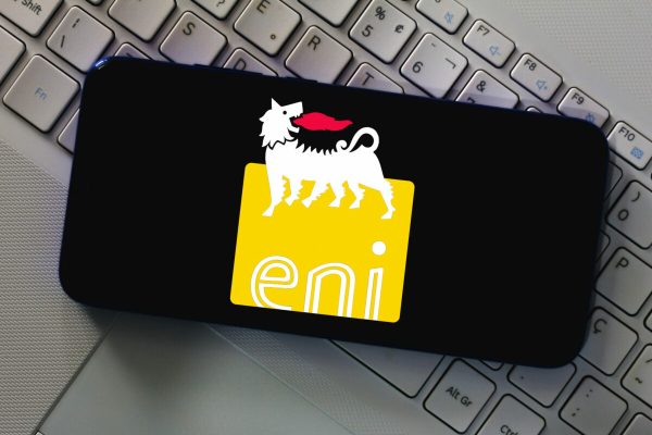 February 17, 2020, Brazil: In this photo illustration the Ente Nazionale Idrocarburi (ENI) logo seen displayed on a smartphone. (Credit Image: © Rafael Henrique/SOPA Images via ZUMA Wire)