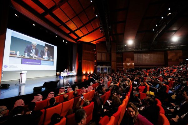 Un momento dell'assemblea generale dell'Ufficio Internazionale delle Esposizioni per decidere la sede dell'Expo 2030, Parigi, 28 novembre 2023. ANSA/UFFICIO STAMP EXPO / Musacchio/Fucilla +++ NO SALES, EDITORIAL USE ONLY +++ NPK +++