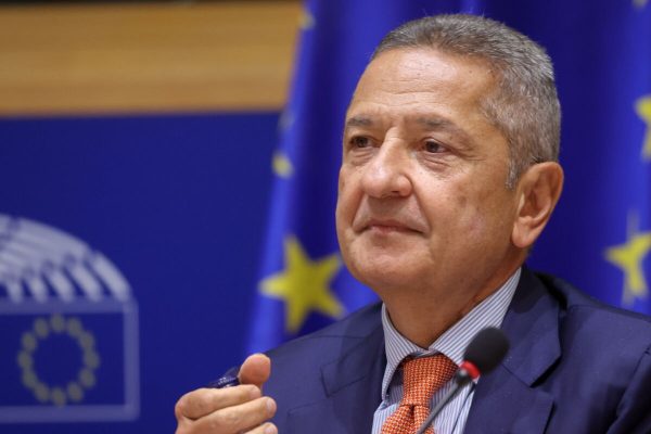 epa10839901 Member of the Executive Board of the European Central Bank Fabio Panetta speaks at a hearing on the digital euro by European Parliament Committee on Economic and Monetary Affairs in Brussels, Belgium, 04 September 2023. The President of Italian Republic Sergio Mattarella in June 2023 signed the decree to appoint Fabio Panetta as Governor of the Bank of Italy, effective from 01 November 2023.  EPA/OLIVIER HOSLET